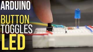 TOGGLE LED USING PUSH BUTTONS